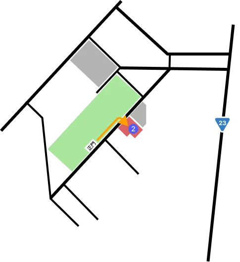 第二駐車場までの経路図