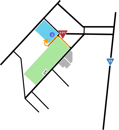 第三駐車場までの経路図